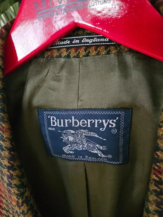 Vintage Burberry Cashmere Plaid Blazer - Picture 3 of 4